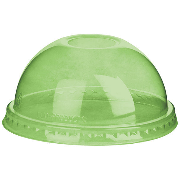 EcoProducts GreenStripe Compostable Cold Cup Lids (Dome | No Hole | Fits 9 - 24oz. Cold Cups) | 93-Series | 1000/cs