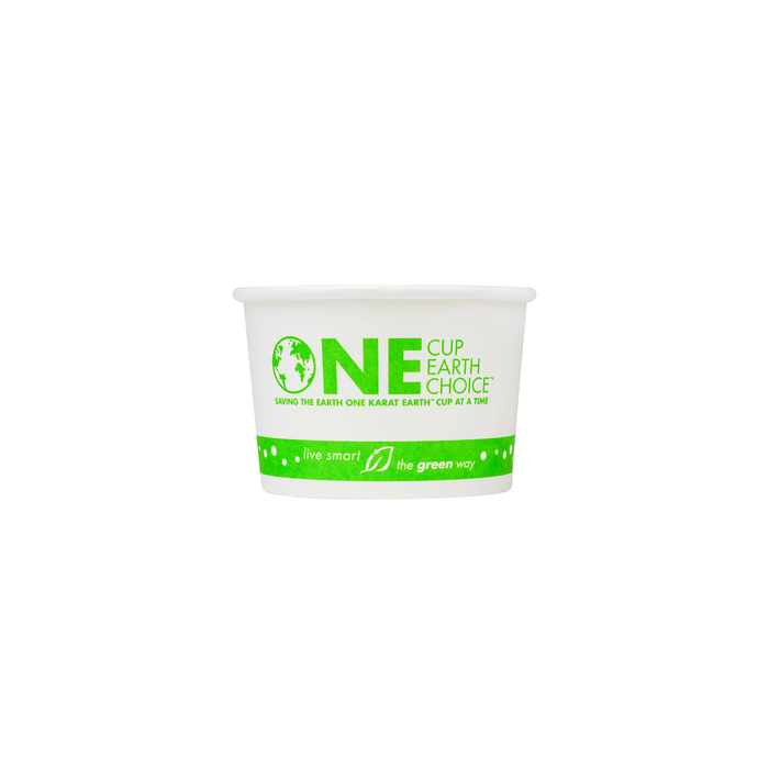 Karat Earth 4oz Compostable Paper Food Container | White | 75-Series
