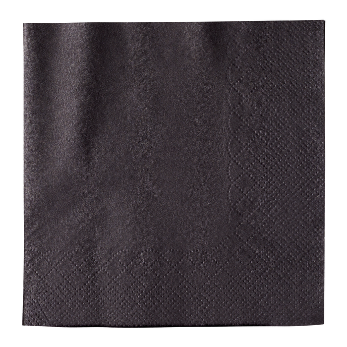 Karat Earth Karat Beverage Napkin, 10x10 | 1ply | Black