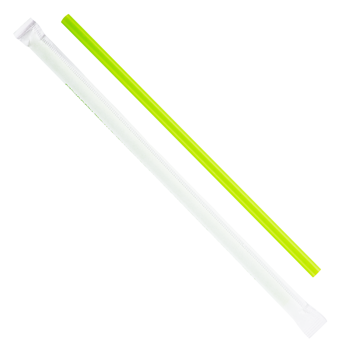 Karat Earth PLA Giant 8.75" Straw | Wrapped | Green