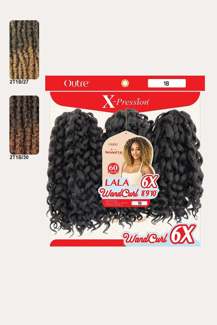 OUTRE X-PRESSION TWISTED UP 6X LALA WAND CURL BRAID 8"9"10" OUTRE