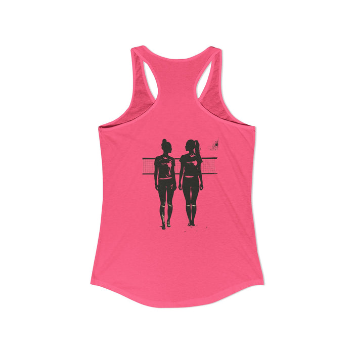 “Partners” Surface Beach Volleyball Club Women's Racerback Tank - Beach Vibes
