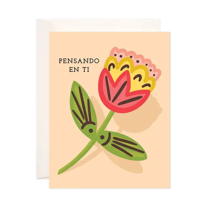 Pensando En Ti Greeting Card