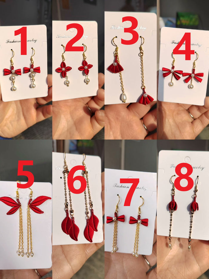 PF230 - Red Series Chanhua Earrings - Wholesale