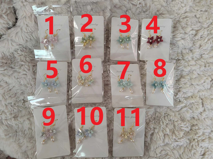 PF244 - Yellow Rose Chanhua Earrings - Wholesale