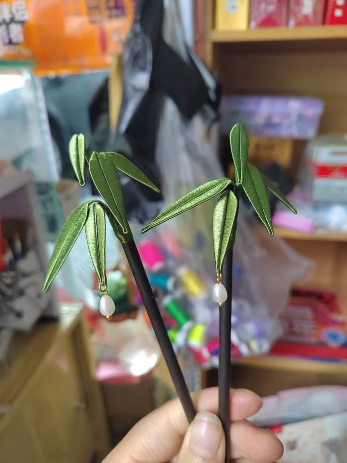 PF249 - Bamboo Leaves Chanhua Hairpin - Wholesale