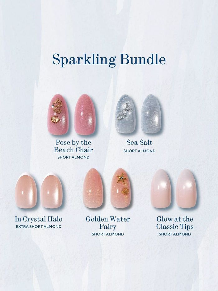 Display of nail polish colors with names on a white background