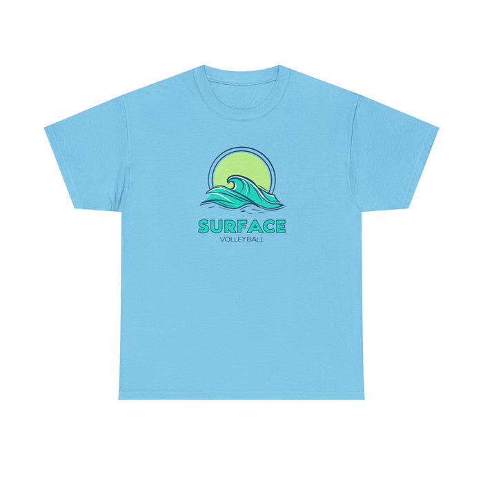 Surface Volleyball Tee — Retro Wave Surf Logo T‑Shirt