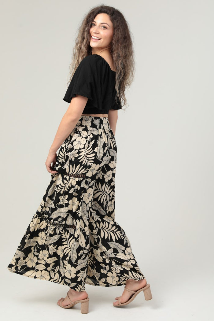 Wide Leg Pants Tie Waist