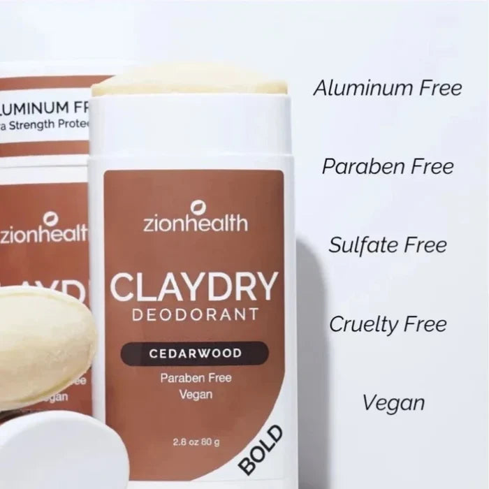 ZIONHEALTH - BIO CLAYDRY DEODORANT - CEDARWOOD - 80ml