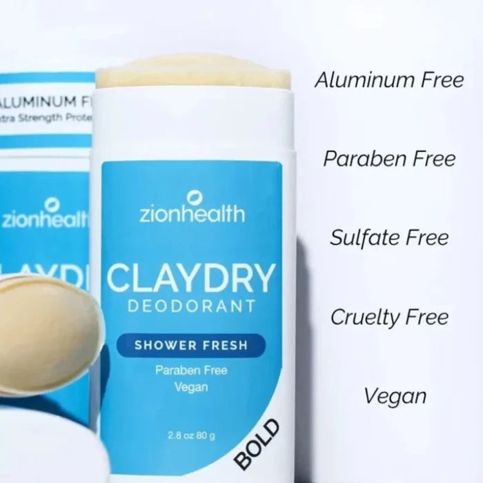 ZIONHEALTH - BIO CLAYDRY DEODORANT - SHOWER FRESH - 80ml