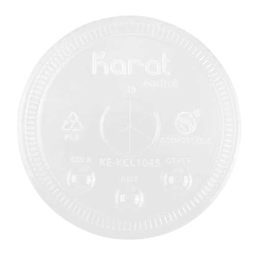 104-Series Lid | Karat Earth PLA Lid for 32oz Cold Cup