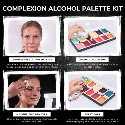 Complexion palette product details and model examples