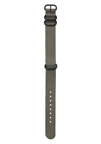 20mm Nylon #TIDE One Piece Band - Khaki / Black