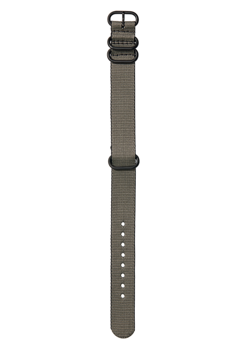 20mm Nylon #TIDE One Piece Band - Khaki / Black