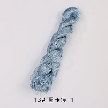 400m Suzhou Embroidery Untwisted Mulberry Silk Thread(Grey and Green) - Ronghua Threads