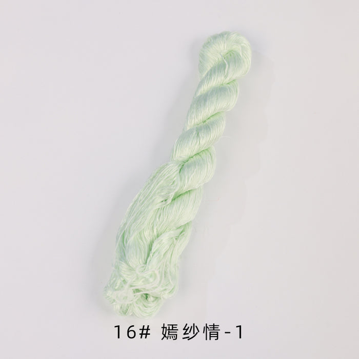 400m Suzhou Embroidery Untwisted Mulberry Silk Thread(Grey and Green) - Ronghua Threads