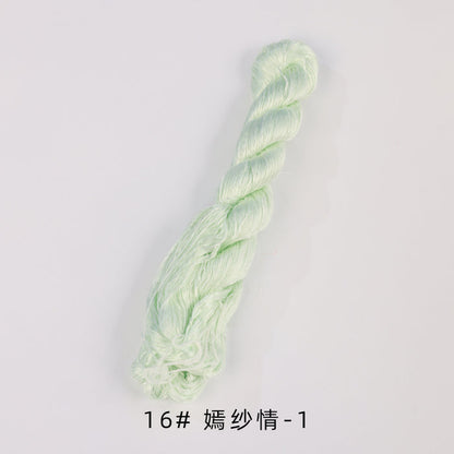 400m Suzhou Embroidery Untwisted Mulberry Silk Thread(Grey and Green) - Ronghua Threads