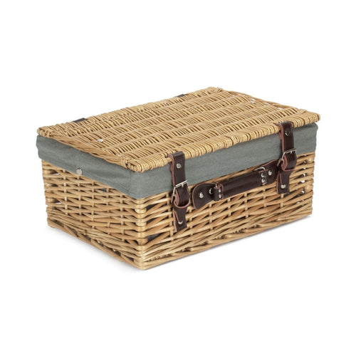 41cm Buff Willow Wicker Picnic Basket