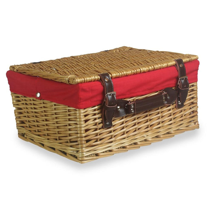 41cm Buff Willow Wicker Picnic Basket