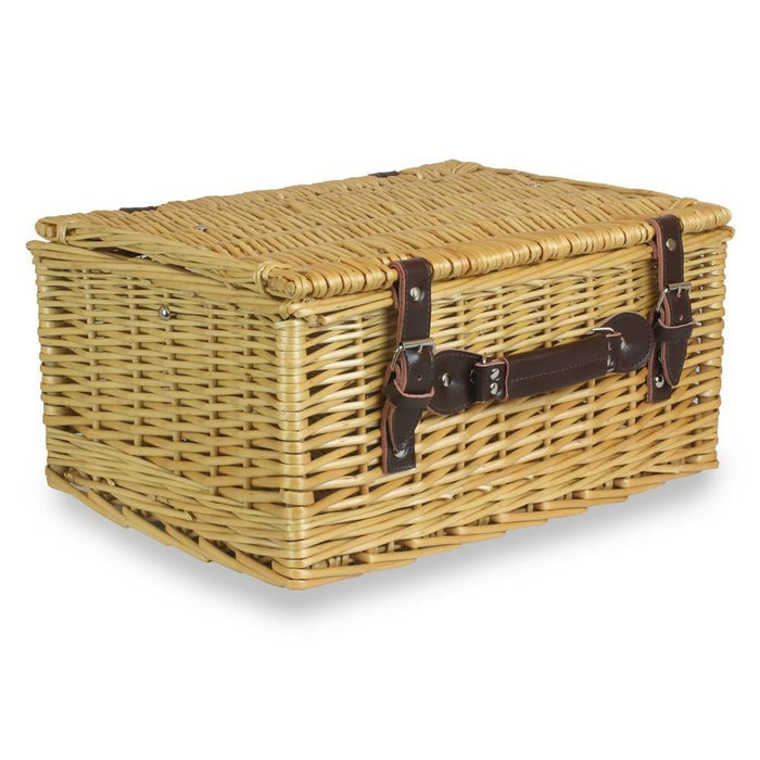41cm Buff Willow Wicker Picnic Basket