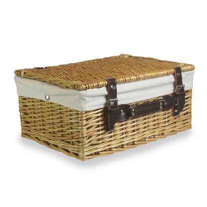 41cm Buff Willow Wicker Picnic Basket