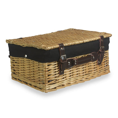 41cm Buff Willow Wicker Picnic Basket