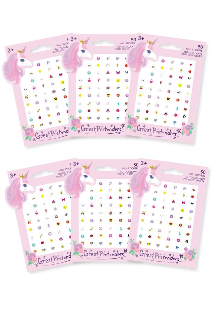 6 Packs Unicorn Nail Stickers