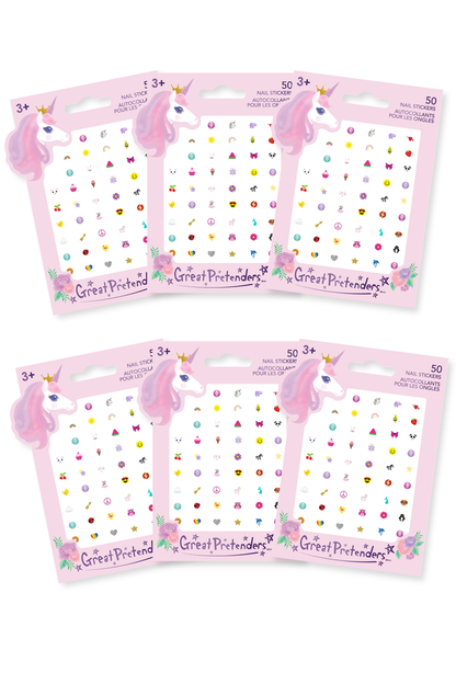 6 Packs Unicorn Nail Stickers