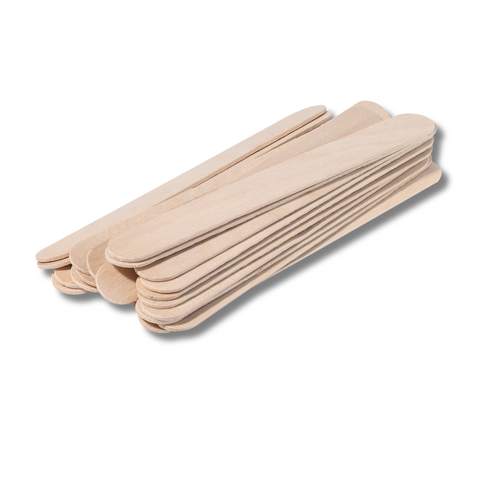 6 in Wooden Wax Applicators 50 Ct — WAXBARE