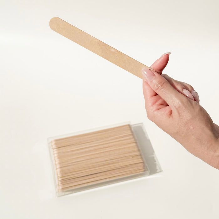 Wooden wax applicator sticks — WAXBARE waxing accessories