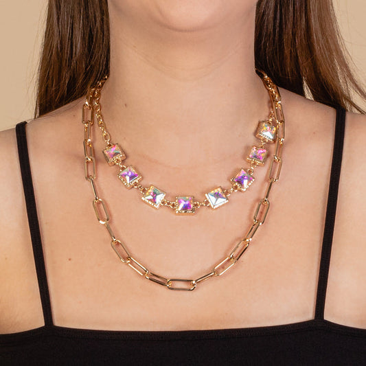 72957 - Crystal Necklace - White AB