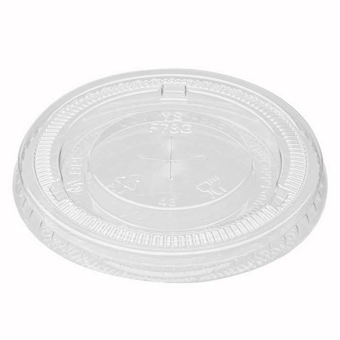 78-Series Lid | Karat Earth Flat Lid for 10oz PLA cup