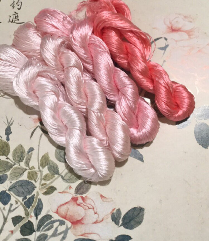 80m Suzhou Embroidery Untwisted Mulberry Silk Thread(#11   80m*4) - Ronghua Threads