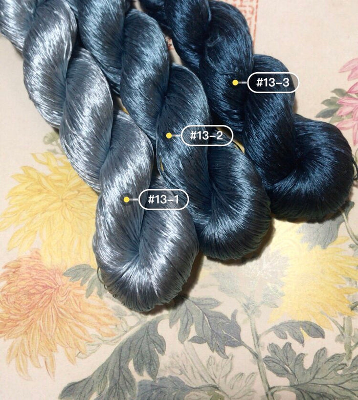 80m Suzhou Embroidery Untwisted Mulberry Silk Thread(#13  80m*3) - Ronghua Threads
