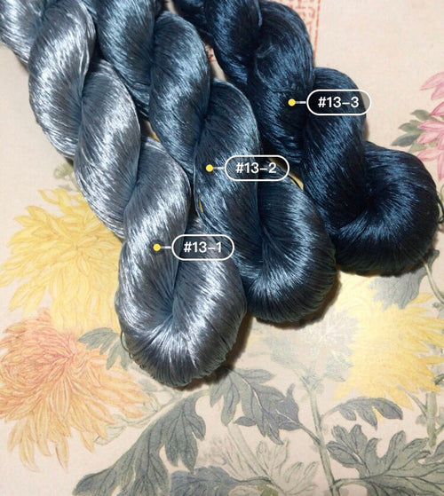 80m Suzhou Embroidery Untwisted Mulberry Silk Thread(#13  80m*3) - Ronghua Threads