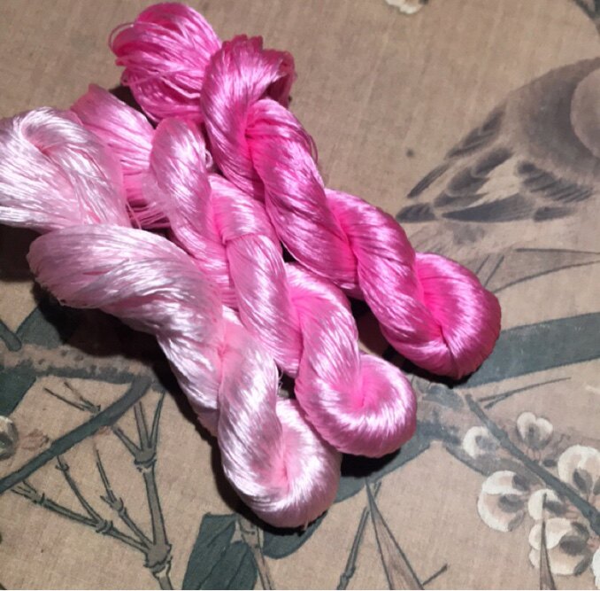 80m Suzhou Embroidery Untwisted Mulberry Silk Thread(#39  80m*3) - Ronghua Threads