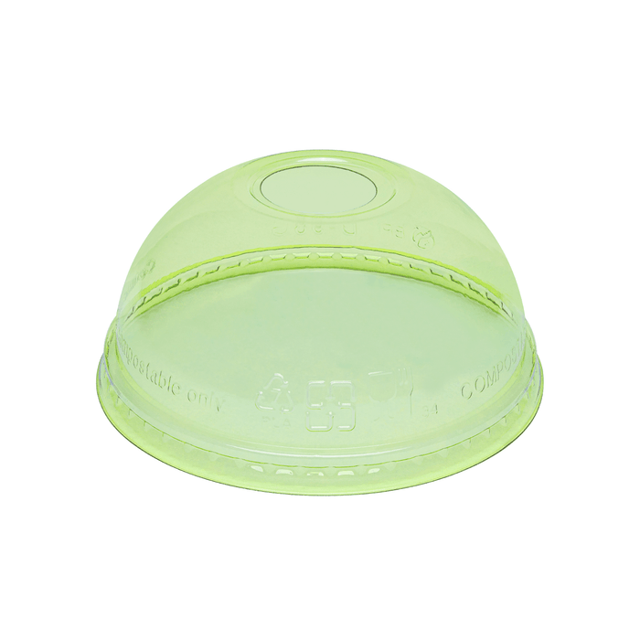 98-Series Lid | Karat Earth Dome Lid for 12-24oz PLA cup  | Green