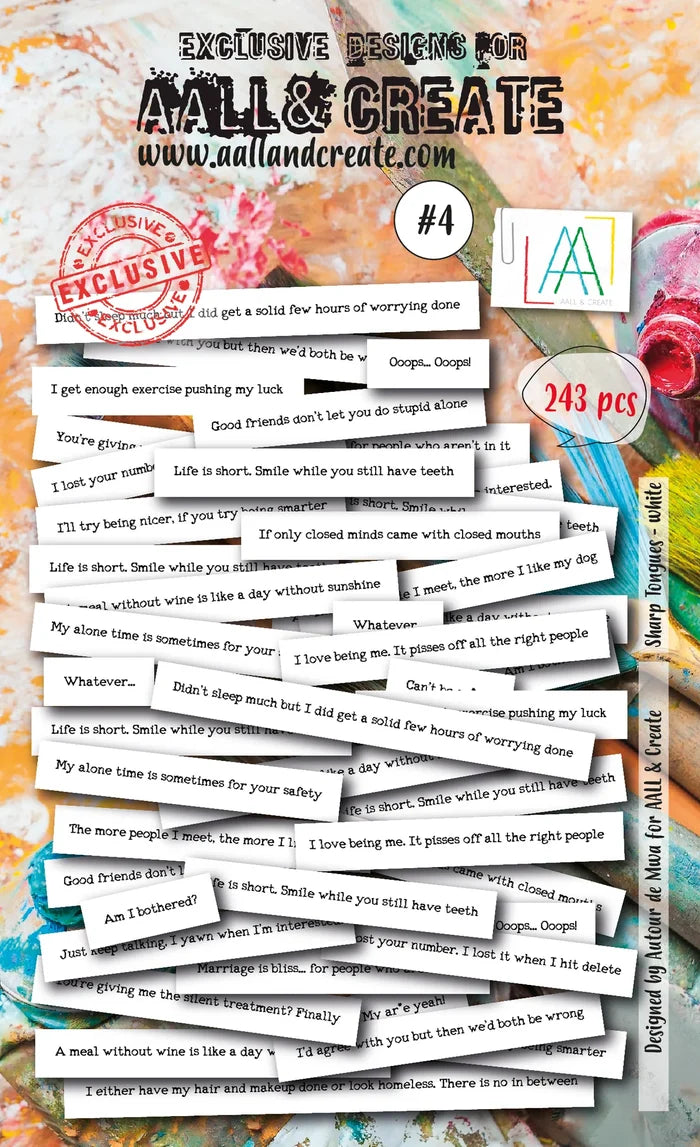 Aall & Create - Ephemera - #4 - Sharp Tongues - White