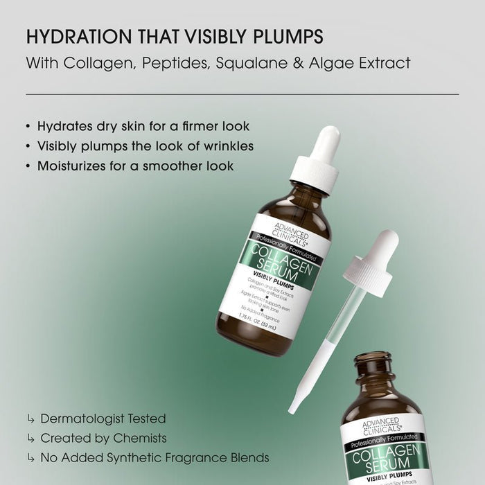 Advanced Clinicals Collagen Facial Serum 52ml سيروم الكولاجين للوجه من أدفانسد كلينيكالز - Princess Cosmetics Qatar
