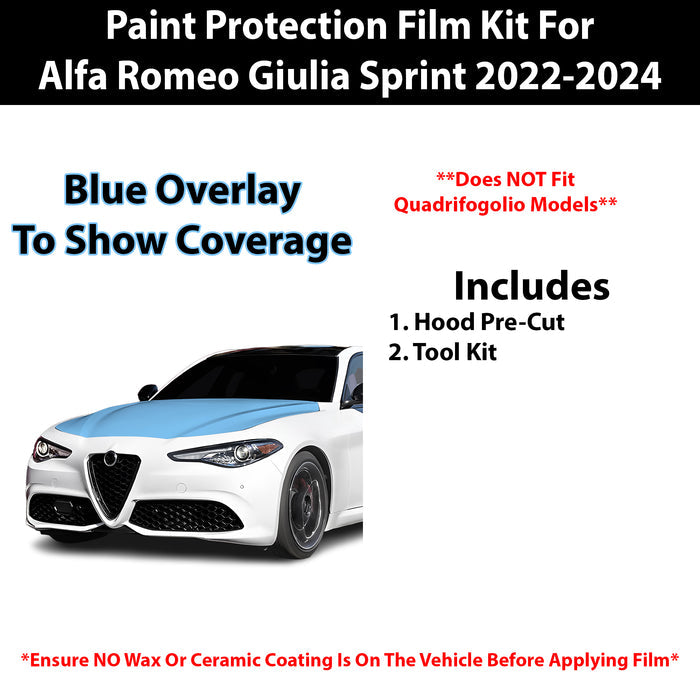 Fits Alfa Romeo Giulia 2022+ Precut Premium Paint Protection Film Clear Bra PPF Decal Film Kit - Bogar Tech Designs