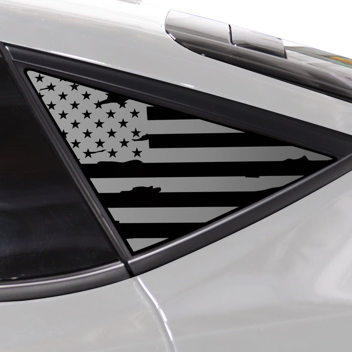 Quarter Window American Flag Vinyl Decal Stickers Fits Acura Integra 2023 - 2025 - Bogar Tech Designs