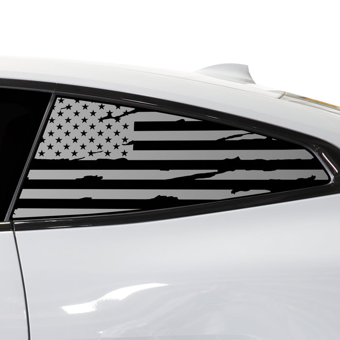 Quarter Window American Flag Vinyl Decal Stickers Fits BMW 4 Series 2021 - 2025 - Bogar Tech Designs