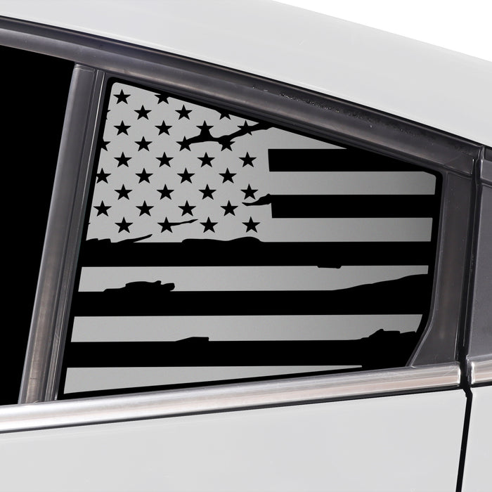 Quarter Window American Flag Vinyl Decal Stickers Fits Chevrolet Cruze 2016 - 2019 - Bogar Tech Designs