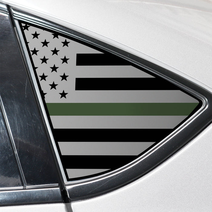 Quarter Window American Flag Vinyl Decal Stickers Fits Dodge Dart 2013 - 2016 - Bogar Tech Designs