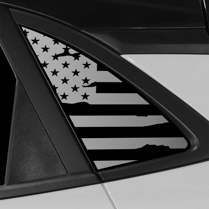 Quarter Window American Flag Vinyl Decal Stickers Fits Hyundai Kona 2018 - 2023 - Bogar Tech Designs