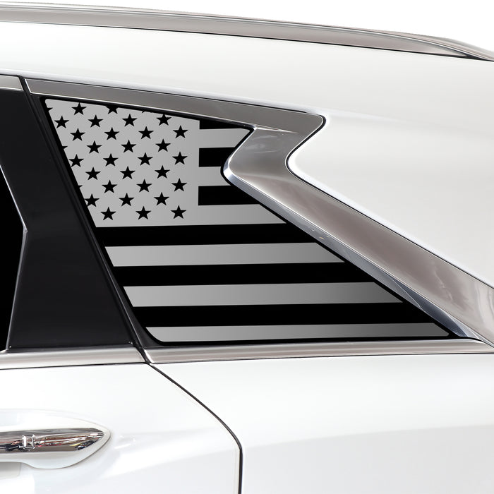 Quarter Window American Flag Vinyl Decal Stickers Fits Infiniti QX50 2019 - 2025 - Bogar Tech Designs
