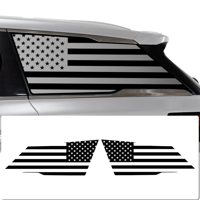 Quarter Window American Flag Vinyl Decal Stickers Fits Infiniti QX60 2022 - 2025 - Bogar Tech Designs