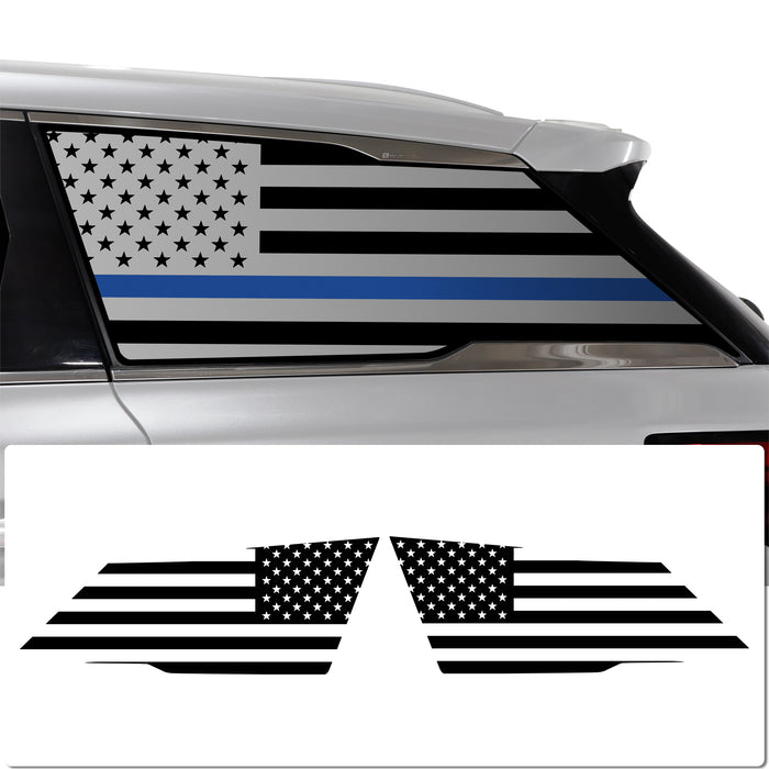 Quarter Window American Flag Vinyl Decal Stickers Fits Infiniti QX60 2022 - 2025 - Bogar Tech Designs