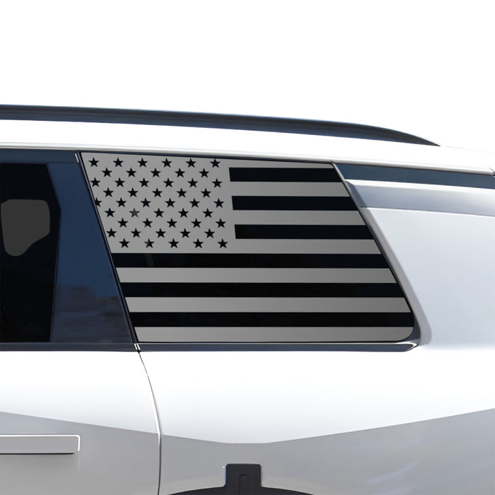 American Flag Quarter Window Decal for Kia Telluride 2027+ – Precut Matte Black Vinyl